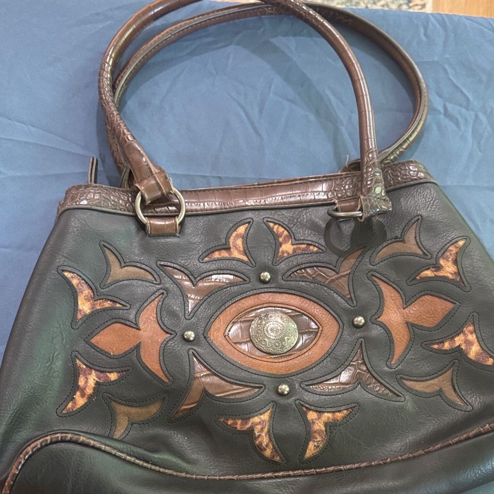 Bueno Black and Brown Shoulder Bag
